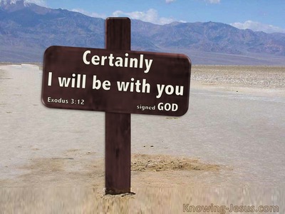 Exodus 3:12 I Will Be With You (beige)